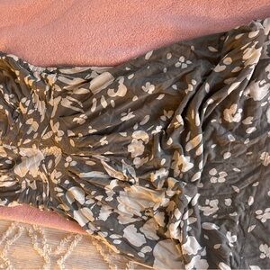 American Eagle Outfitters Gray Floral Mini Dress